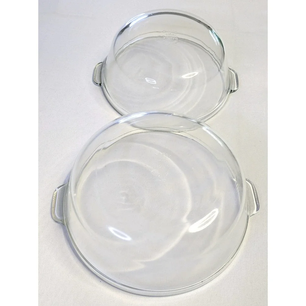 Vintage Pyrex Clear Glass Round Casserole Dish Set 023 1.5QT & 024 2QT USA Made